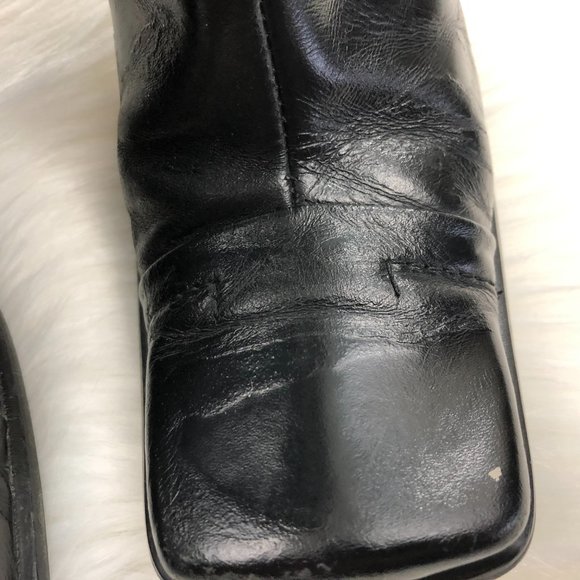 Browns Square Toe Boots Clear Heel - Picture 5 of 10